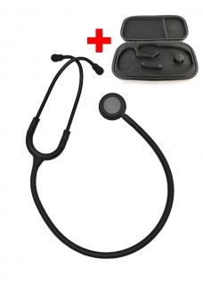 Hospitrix Stethoskop Professional Line Stealth Edition Schwarz + Kostenlose Premium Tasche!