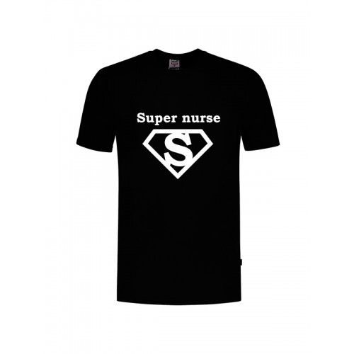 T-Shirt Super Nurse 1 Schwarz