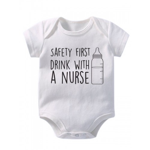 Baby Strampler Drink With a Nurse