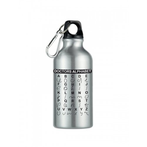 Sport-Trinkflasche Doctors Alphabet Silber