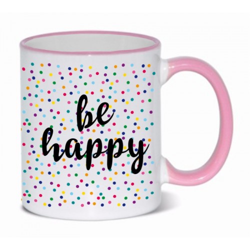 Tasse Be Happy Rosa
