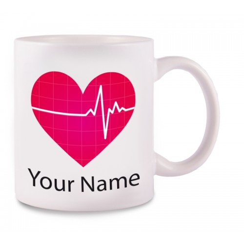 Tasse EKG mit Namensaufdruck