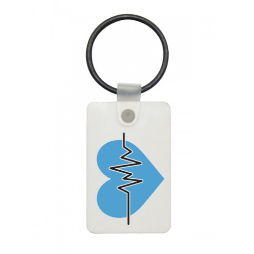 USB Schlüsselhänger EKG Blau